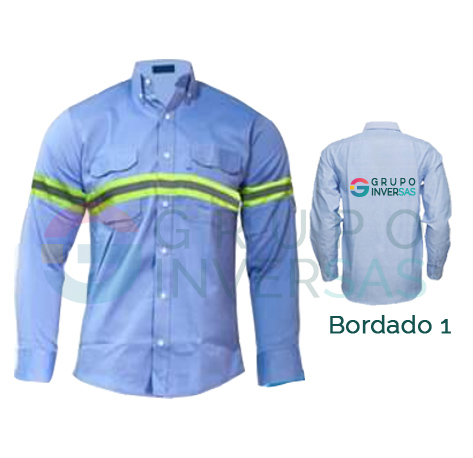 Camisa Oxford con Reflectivo 1 Bordado